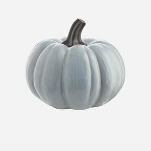 Gray Resin Pumpkin Decor Halloween New  7.5"